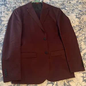 H&M Slim Fit Suit burgundy